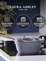 Laura Ashley Dark Slate 18cm Superior Non Stick Saucepan and Glass Lid - Image 3 of 5