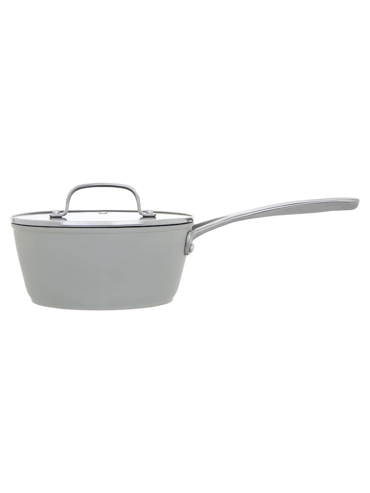 Laura Ashley Sage Leaf 16cm Superior Non Stick Saucepan and Glass Lid - Image 5 of 5