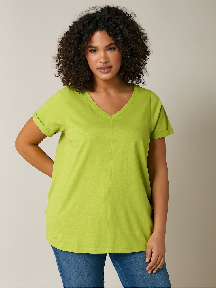 Evans Green Jersey Slub T-Shirt - Image 1 of 5