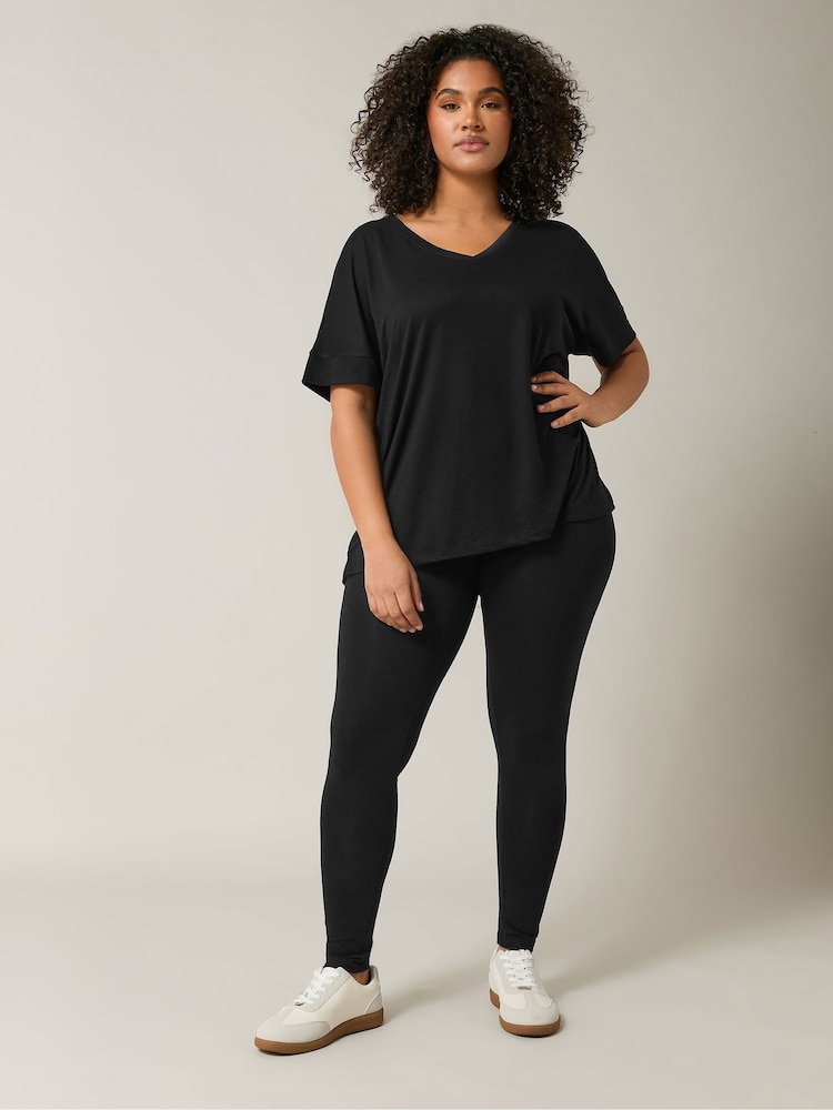 Evans Elastane Black Leggings 2 Pack - Image 2 of 7