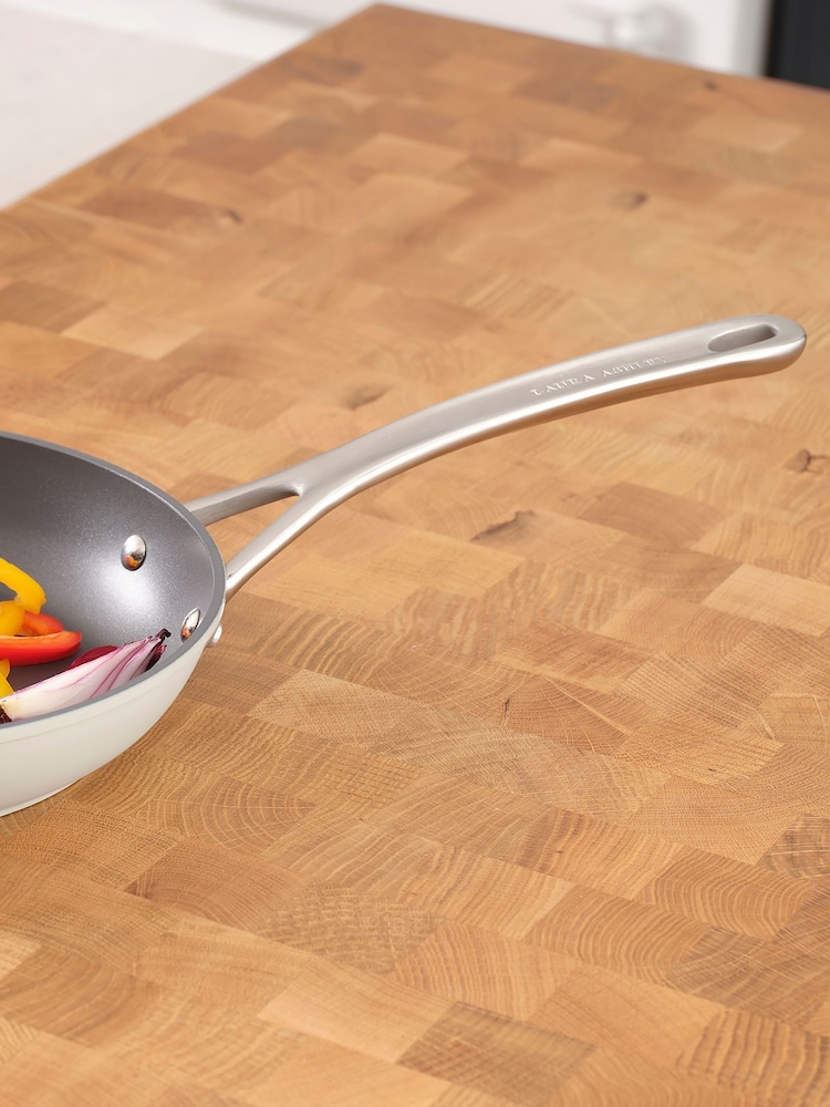 Laura Ashley Dark Dove Grey 28cm Superior Non Stick Frying Pan - Image 1 of 4 Laura Ashley Dark Dove Grey 28cm Superior Non Stick Frying Pan - Image 1 of 4