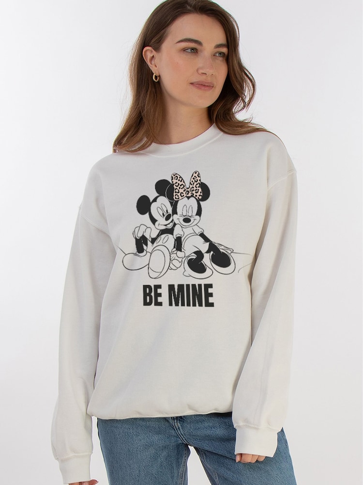 Brands In White Disney Minnie And Mickey Be Mine Sweatshirt - Image 1 of 4