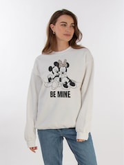 Brands In White Disney Minnie And Mickey Be Mine Sweatshirt - Image 2 of 4