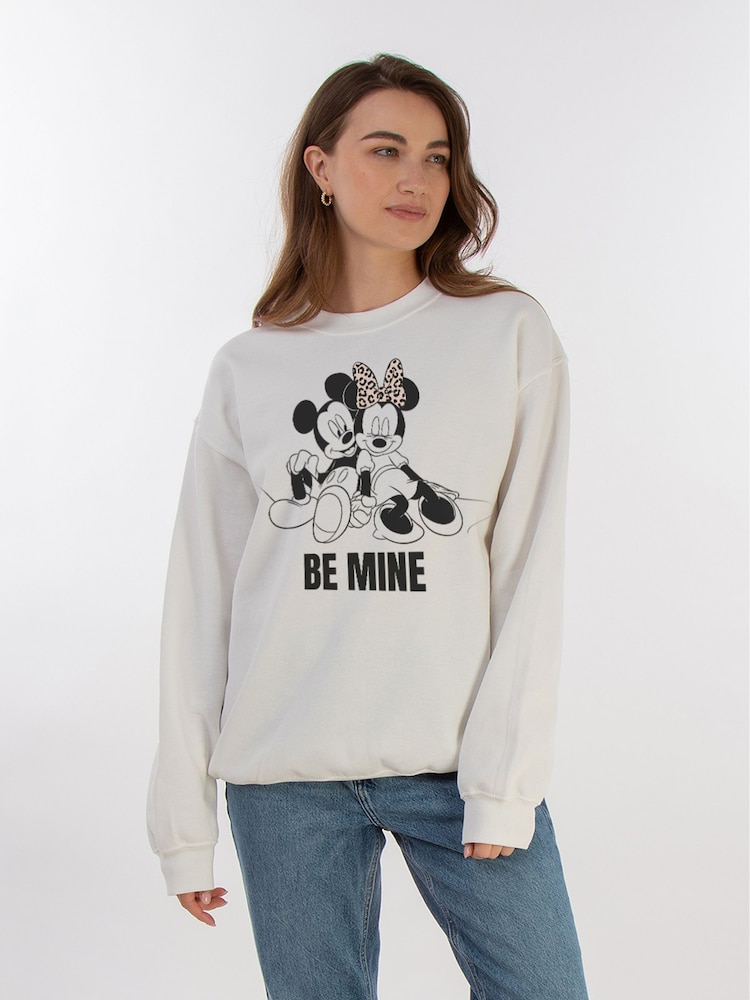 Brands In White Disney Minnie And Mickey Be Mine Sweatshirt - Image 2 of 4