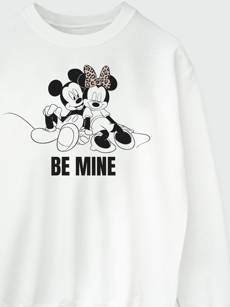 Brands In White Disney Minnie And Mickey Be Mine Sweatshirt - Image 4 of 4