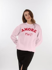 Brands In Pink Women Valentine's Day Amore Mio Sweat Top - Image 2 of 4