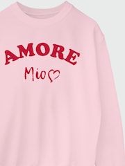 Brands In Pink Women Valentine's Day Amore Mio Sweat Top - Image 4 of 4