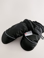 Black Ski Mittens Gloves (3mths-6yrs) - Image 2 of 3