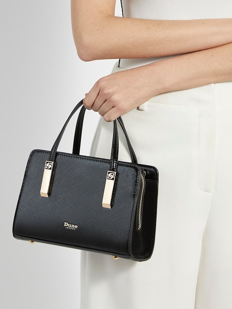 Dune London Black Dinkydenbeigh Mini Branded Handle Tote Bag - Image 1 of 1