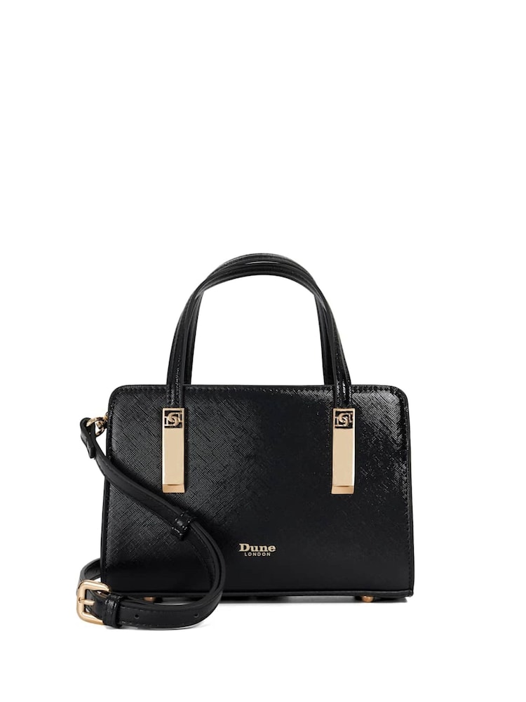 Dune London Black Dinkydenbeigh Mini Branded Handle Tote Bag - Image 2 of 5