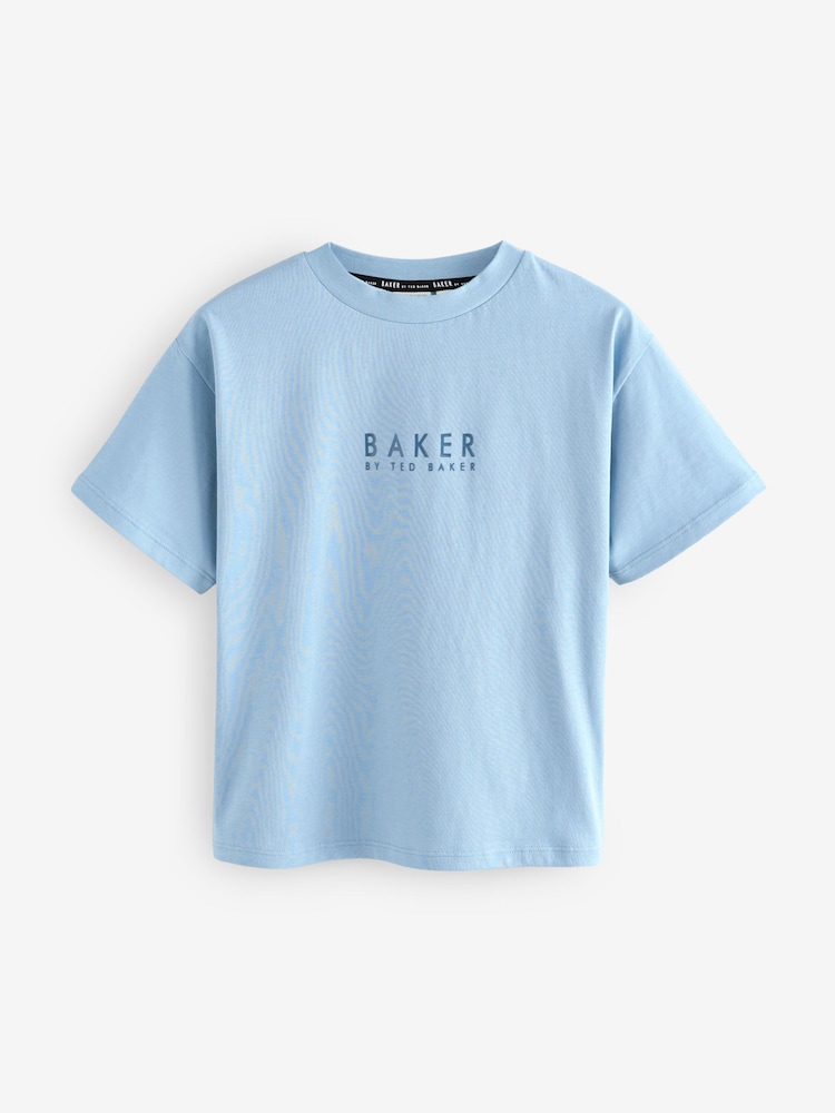Baker by Ted Baker Oversized Back Print 100% Cotton T-Shirt - Image 1 of 4 Baker by Ted Baker Oversized Back Print 100% Cotton T-Shirt - Image 1 of 4