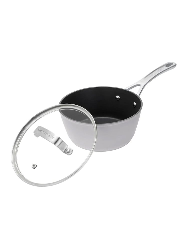 Laura Ashley Dark Dove Grey 2 Piece Suprior Non Stick Saucepan Set - Image 2 of 2