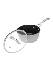 Laura Ashley Dark Dove Grey 2 Piece Suprior Non Stick Saucepan Set - Image 4 of 4