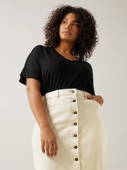 Evans Button Through Denim Skirt - Image 4 of 5
