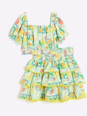 Зеленый - River Island Girls Bandana Rara Skirt Set - Изображение 2 из 5