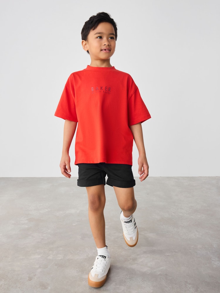 Baker by Ted Baker Oversized Back Print 100% Cotton T-Shirt - Image 2 of 10 Baker by Ted Baker Oversized Back Print 100% Cotton T-Shirt - Image 2 of 10