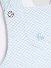 River Island Blue Baby Boys Waistcoat Dungaree Set - Image 5 of 5