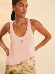 Reiss Pink Teigan Reiss | NYBG Floral Emblem Vest - Image 1 of 5