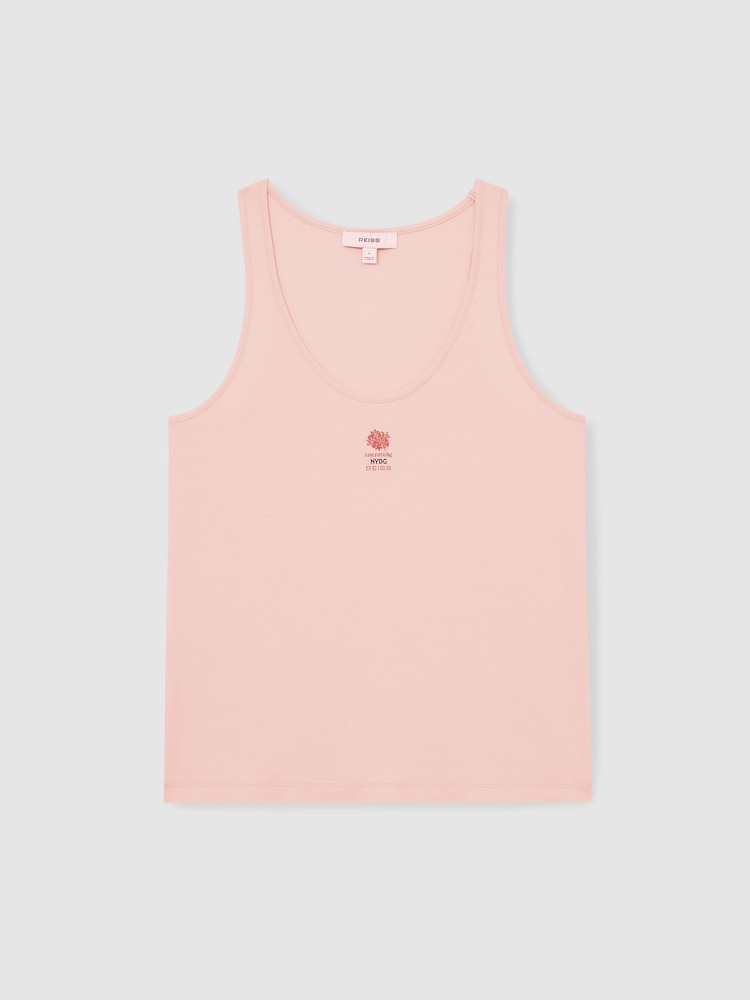 Reiss Pink Teigan Reiss | NYBG Floral Emblem Vest - Image 2 of 5