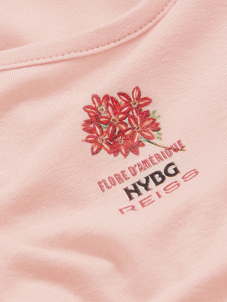 Reiss Pink Teigan Reiss | NYBG Floral Emblem Vest - Image 5 of 5