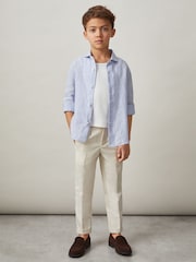 Reiss Ruban 100% Linen Long Sleeve Shirt - Imagen 1 de 4