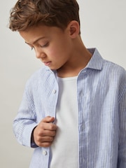 Reiss Ruban 100% Linen Long Sleeve Shirt - Imagen 3 de 4