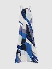 Платье миди с V-образным вырезом на спине Reiss Imogen в полоску - Image 2 of 6