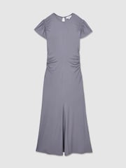 Платье из модального микса Reiss Helia из джерси с оборками - Изображение 2 из 6