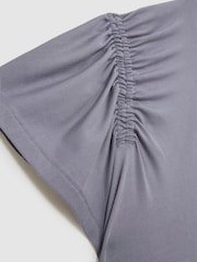Платье из модального микса Reiss Helia из джерси с оборками - Изображение 6 из 6