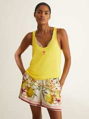 Reiss Yellow Teigan Reiss | NYBG Floral Emblem Vest - Image 1 of 5