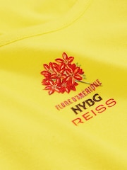 Reiss Yellow Teigan Reiss | NYBG Floral Emblem Vest - Image 5 of 5