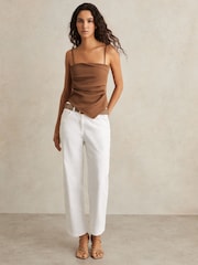 Maro - Top bandou Reiss Millie cu încrețituri - Image 3 of 6