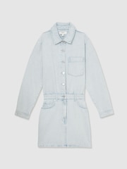 Reiss Vienna Denim Mini Dress - Imagen 2 de 6