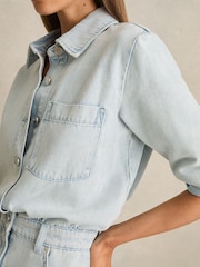 Reiss Vienna Denim Mini Dress - Imagen 4 de 6