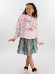 Brands In Pink Pink Girls Valentines Day Love Candy Heart Sweatshirt - Image 2 of 4