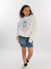 Brands In White Disney Lilo & Stitch And Angel Better Together Sweatshirt - Image 1 of 4