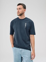 Black Hokusai Relaxed Fit Artist License T-Shirt - Image 2 of 4
