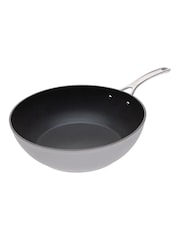Laura Ashley Dark Dove Grey 30cm Wok Deep Frying Pan - Image 1 of 5