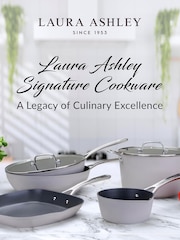 Laura Ashley Dark Dove Grey 30cm Wok Deep Frying Pan - Image 5 of 5
