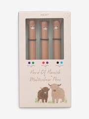 Set of 3 Brown Hamish the Highland Cow Pens - Image 1 of 1