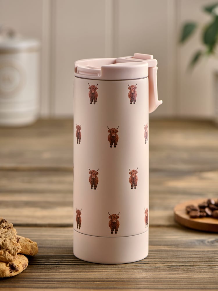 350ml Stainless Steel Hamish the Highland Cow Travel Mug - Bild 2 von 4