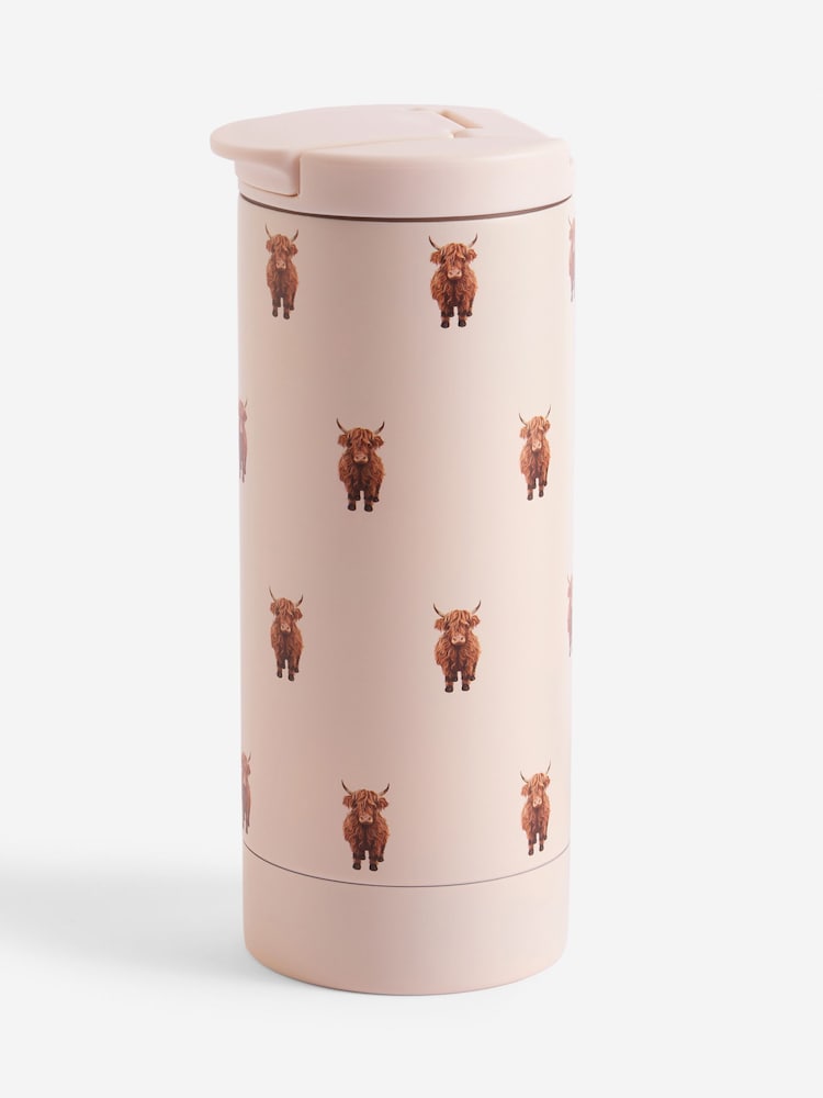 350ml Stainless Steel Hamish the Highland Cow Travel Mug - Bild 4 von 4