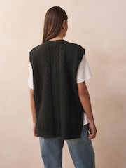 Black Cable Knit Tank - Image 2 of 7