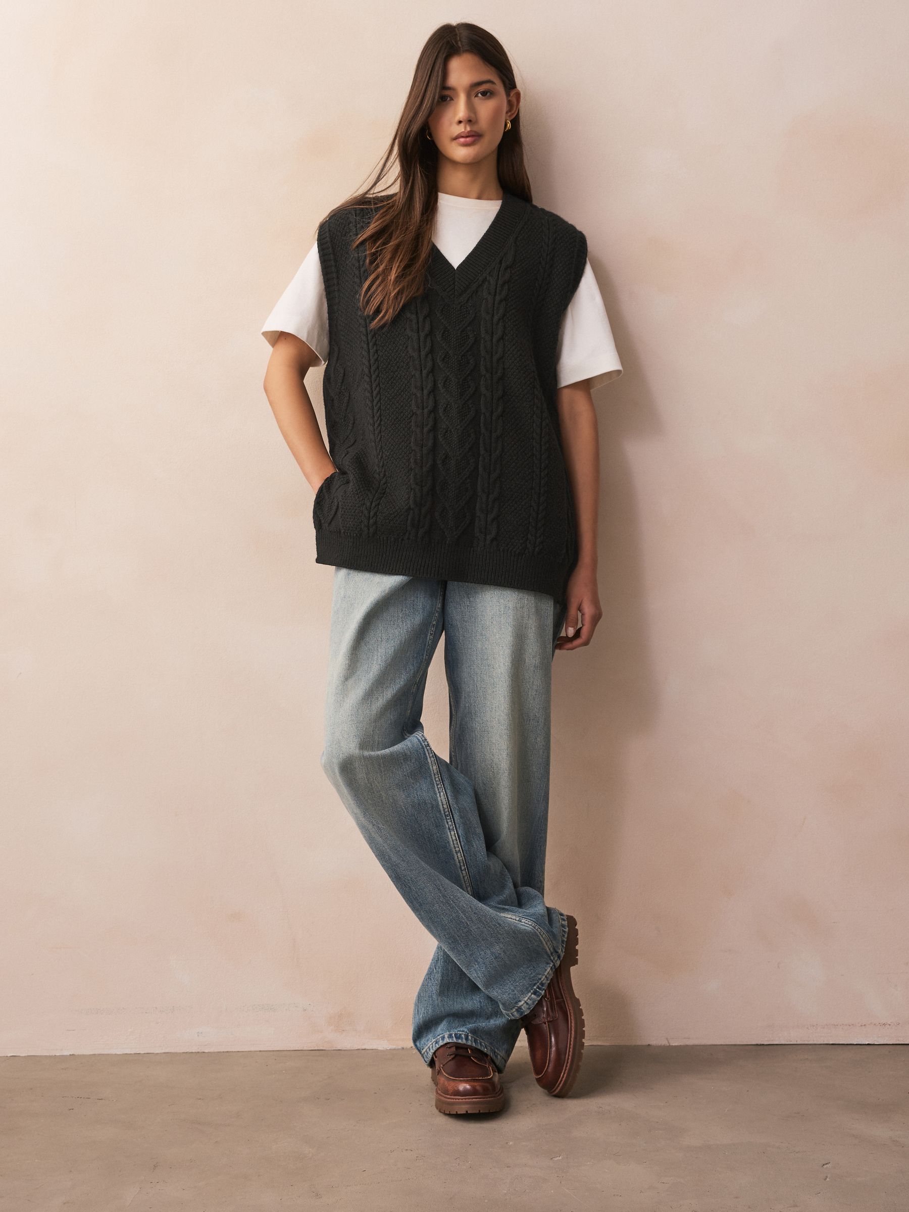 Buy Black Cable Knit Tank from Next USA