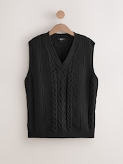Black Cable Knit Tank - Image 5 of 7