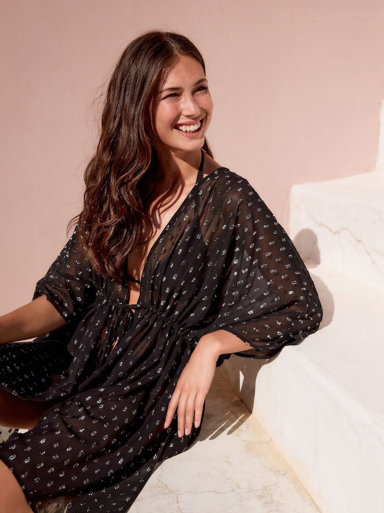 Black Tie Waist Cover-Up - Image 2 of 7