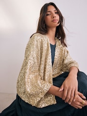 Gold Sequin Jacket - Image 2 of 8