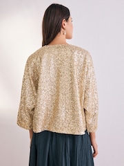 Gold Sequin Jacket - Image 3 of 8