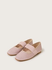 Monsoon Diamante Elastic Ballet Flats - Image 1 of 3