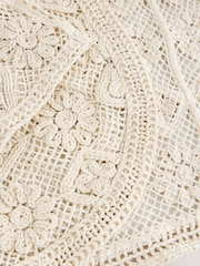 Ecru 100% Cotton Slouchy Crochet Kimono - Image 8 of 8